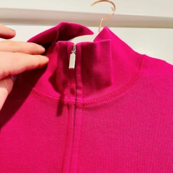 Faconnable Sweater Zipped Cardigan Jacket Deep Pink SZ SMALL NEW! - Picture 6 of 16